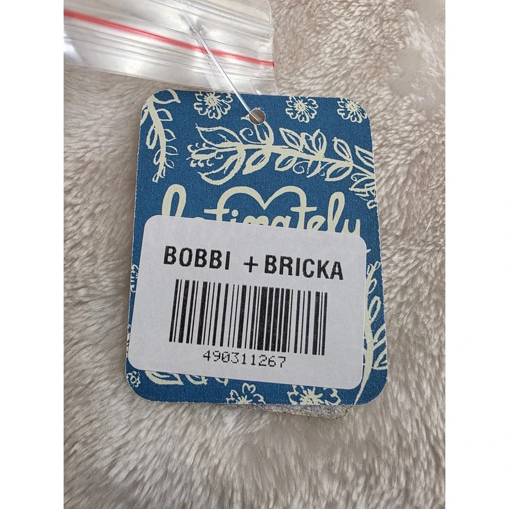 Free People Bobbi + Bricka Bralette‎ Ivory Ribbed Racerback XS OB481738A